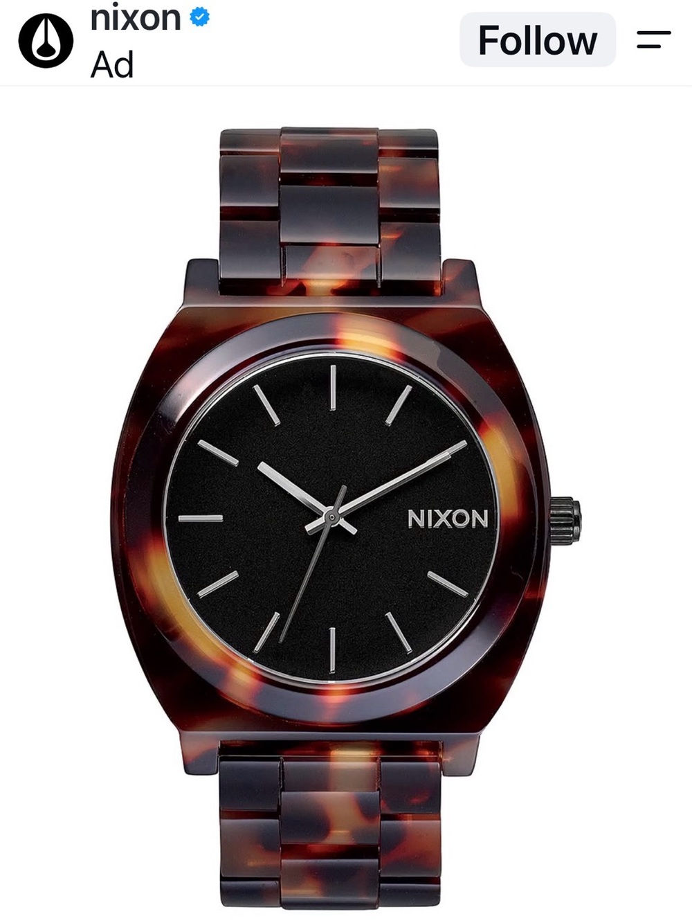 Nixon Men's Watch with Black Dial